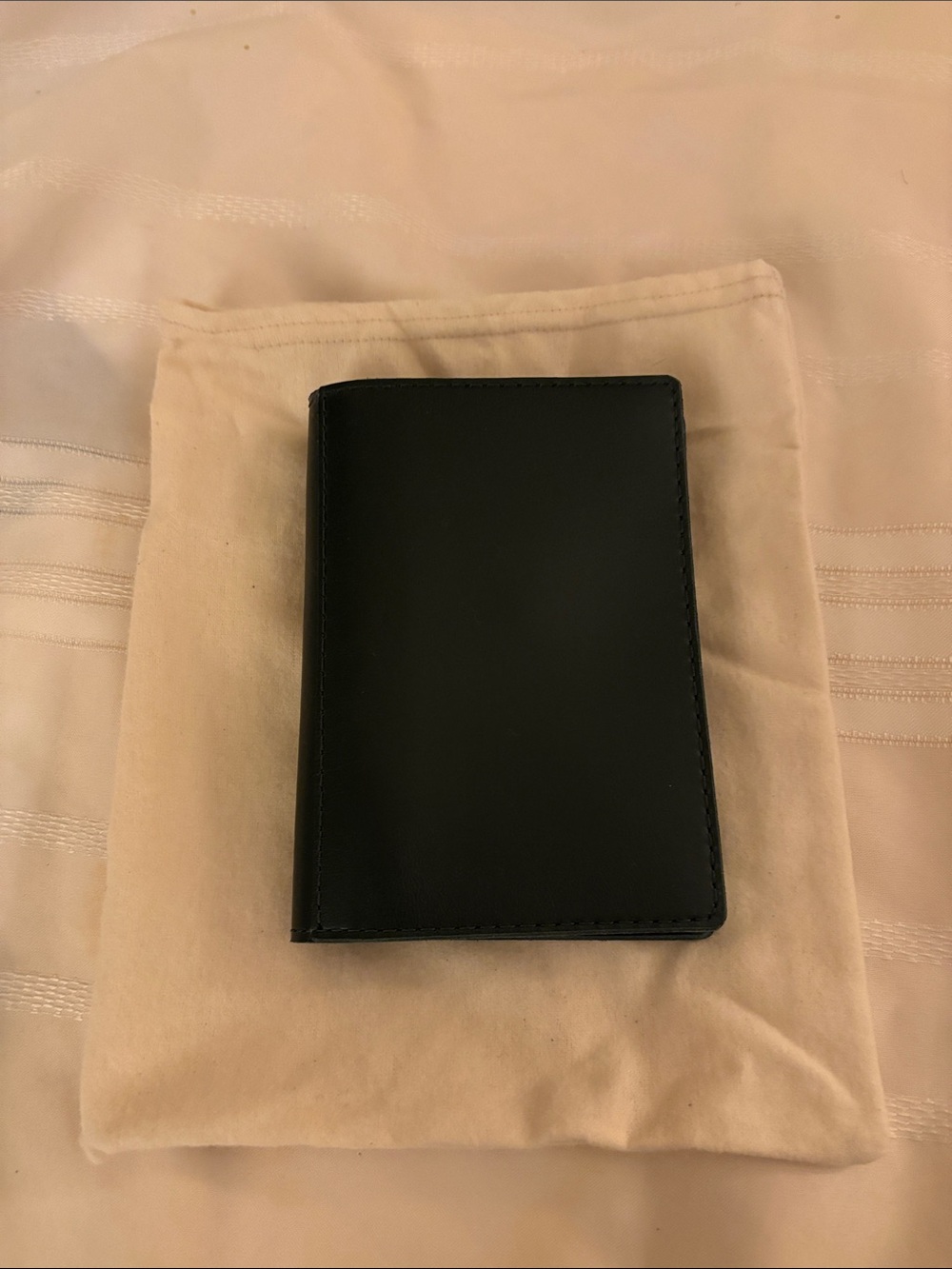 Men's Leather Travel Passport Holder - Black